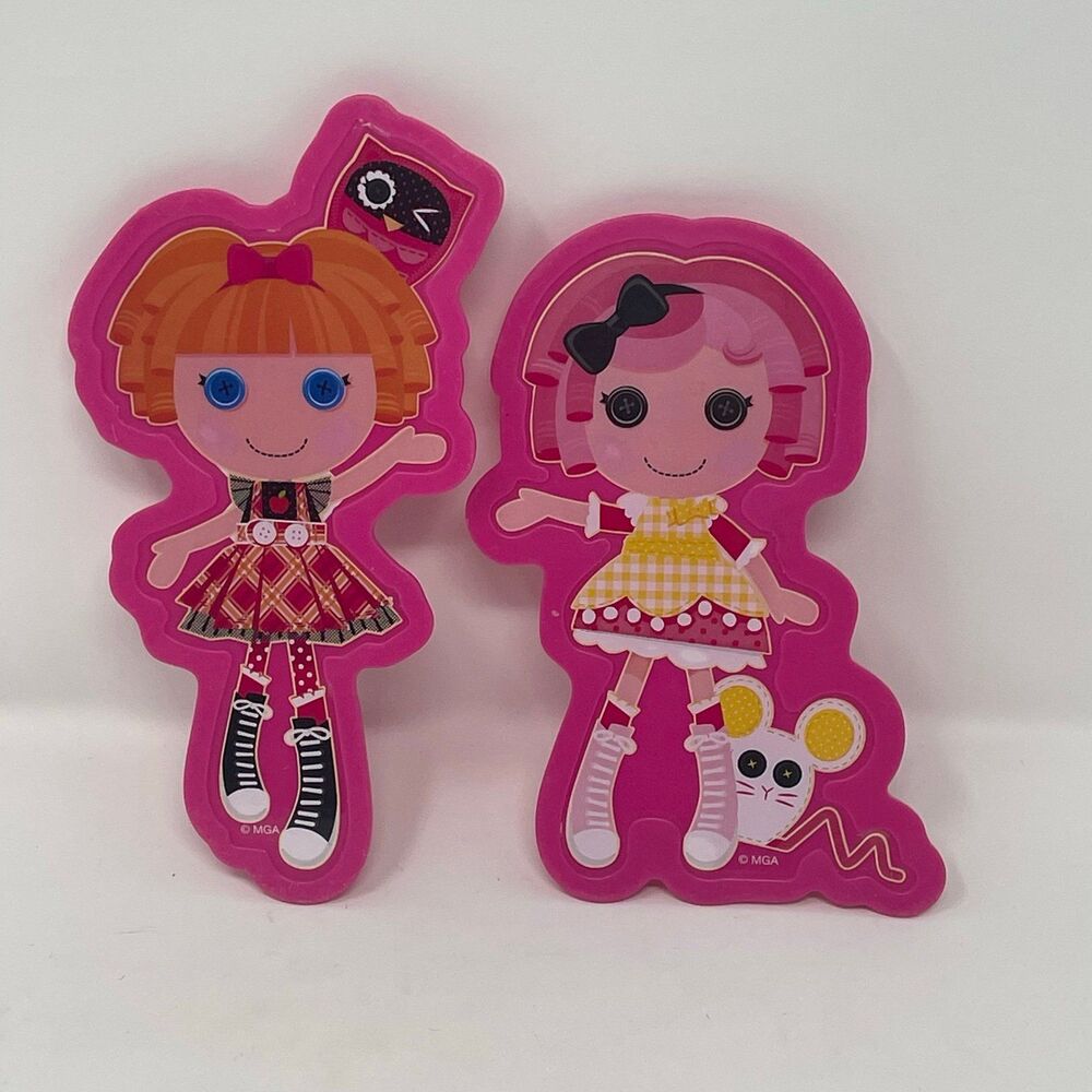 Lalaloopsy Cookie Cutters Set 2 Cake Toppers Pink MGA Sew Cute 6" Y2K Decor Toy